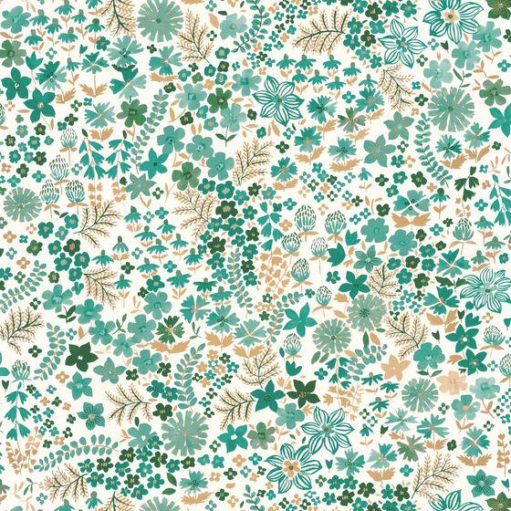 June Flower Power Wallpaper - Green - Discontinuing
