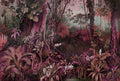Jungle - Custom Sized Wallpaper Mural (per m2) - Red/Brown