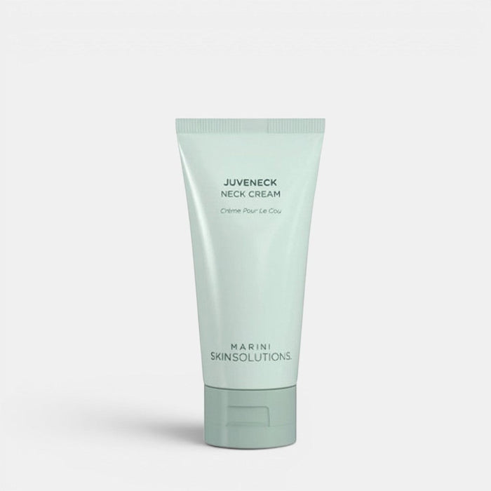 Shop Rescue Spa Juveneck Neck Cream tube, a light green cream for anti-aging on neck and décolleté.