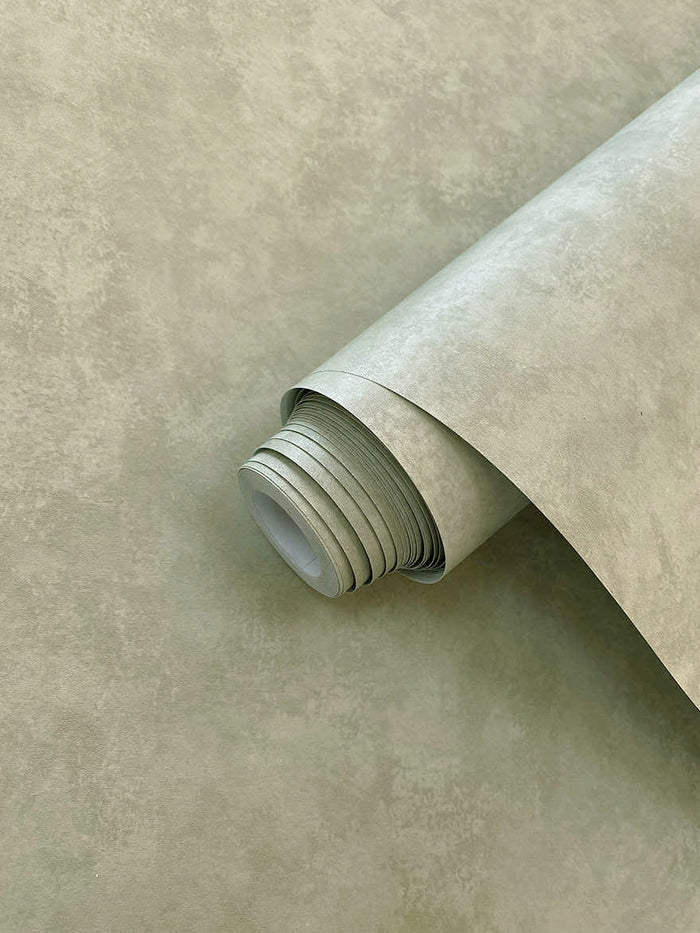 Roll of Kanso Soft Plaster sage wallpaper