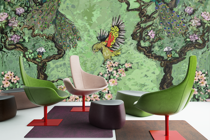 Kea Chinoiseries - Custom Sized Wallpaper Mural (per m2)