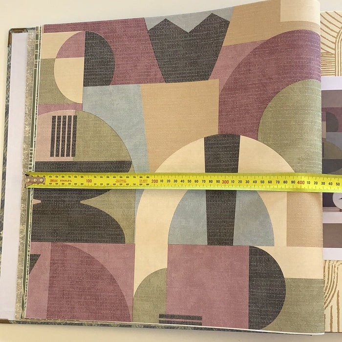 Khalili Bazaar Geometric Wallpaper – Khaki/Orange – Discontinuing