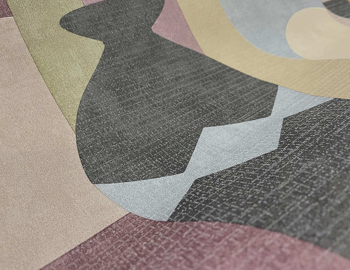 Khalili Bazaar Geometric Wallpaper – Maroon/Beige – Discontinuing