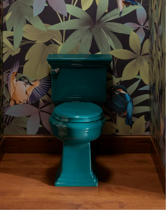 Kingfisher Mural on All Three Bathroom Walls