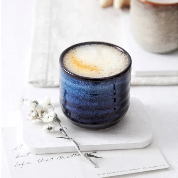 Japanese Ceramic Cup Hand Glazed Vintage Retro Style Tea Cup