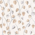 Lanternes Ginkgo Wallpaper - Beige on White
