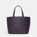 Shop Rescue Spa MZ Wallace black quilted Bedford nylon Large Metro Tote Deluxe II with leather trim.