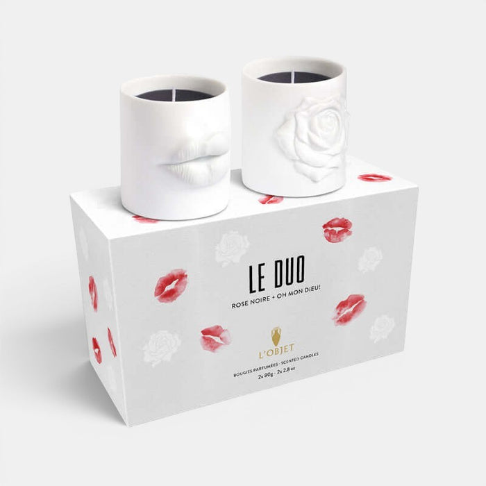 Le Duo - Oh Mon Dieu! + Rose Noire Candles - Set of 2
