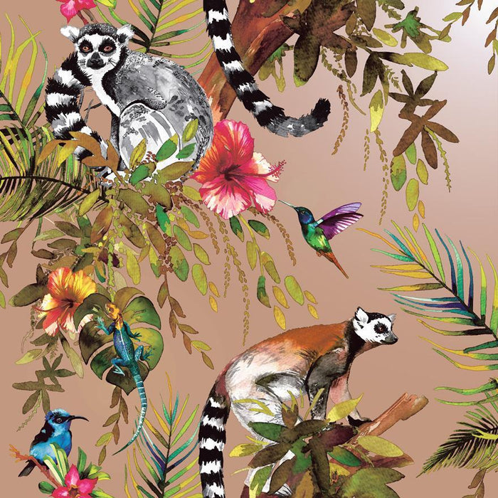 Lemur Wallpaper – Rose Gold