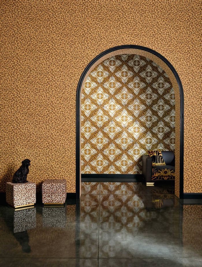 Versace Leopard Wallpaper - Gold - Discontinuing