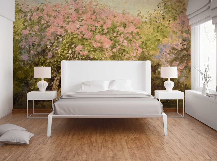 Lilac in Bloom In The Sun - Custom Sized Wallpaper Mural (per m2)