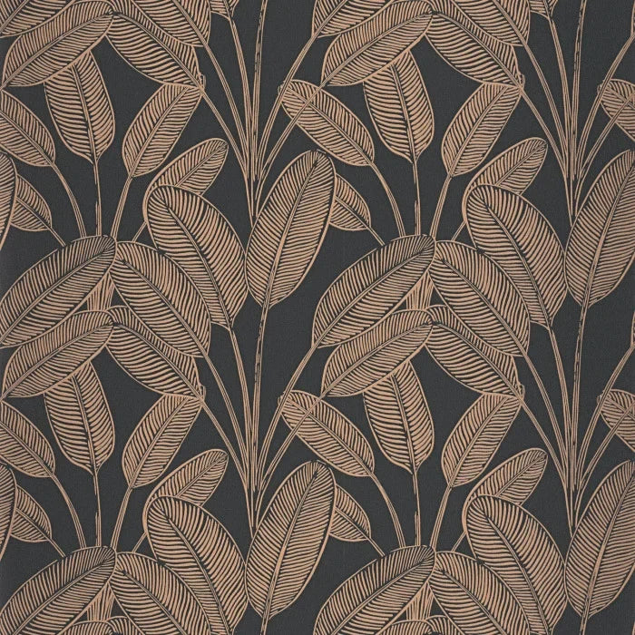 Little Banana Wallpaper - Noir Cuivre