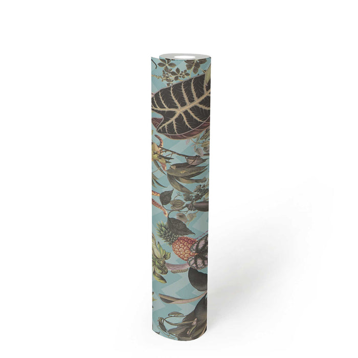 Living Jungle Chevron Wallpaper - Blue - last 3 Rolls