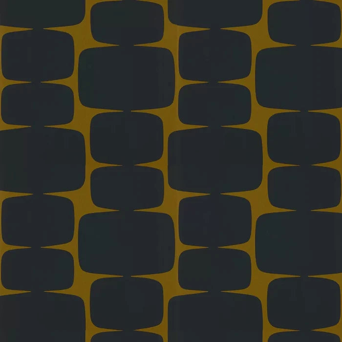 Lohko Wallpaper - Tumeric/Charcoal