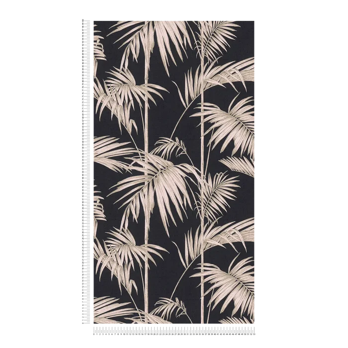 Lola Palm Wallpaper - Blush-Black