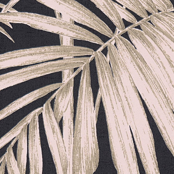 Lola Palm Wallpaper - Blush-Black