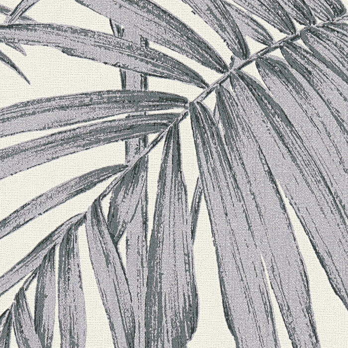 Lola Palm Wallpaper - Grey - Discontinuing