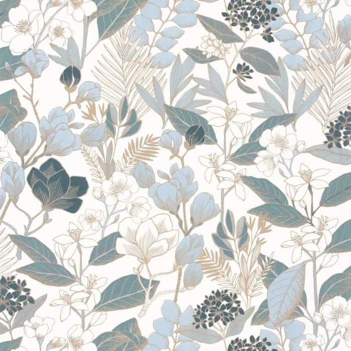 Lovely Field - Blue dore fond blanc