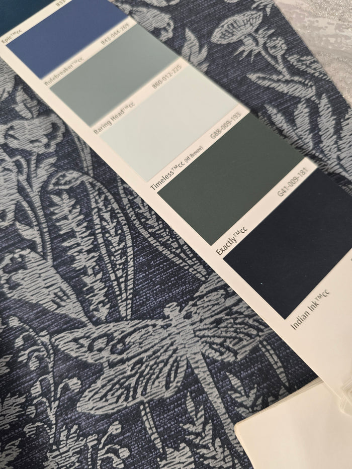 Loxley Floral Tapestry Wallpaper - Navy - Last 16 Rolls