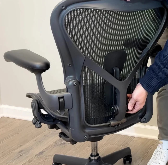 Installing PostureFit SL back support kit on Herman Miller Aeron Classic office chair