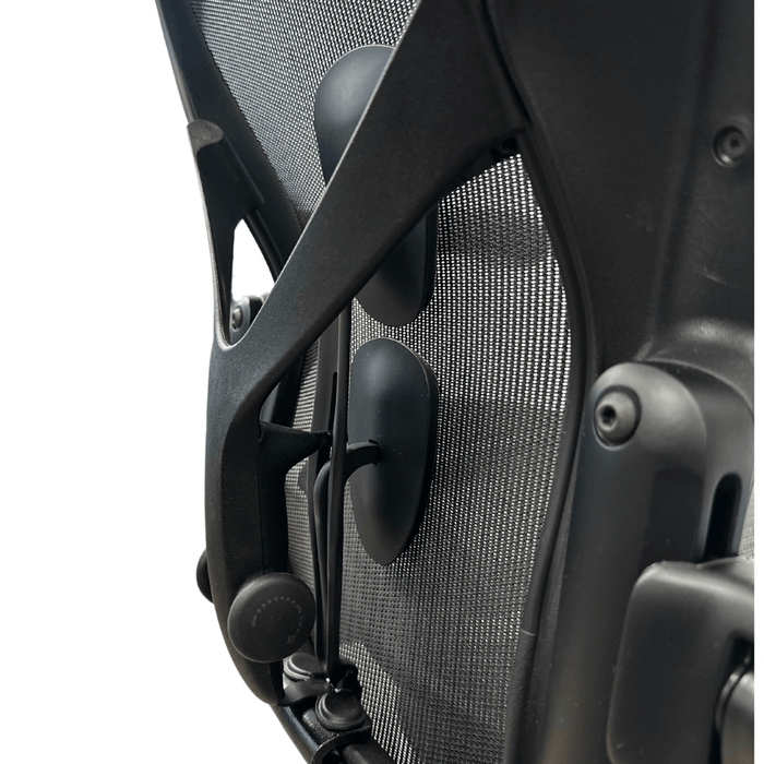 Herman Miller Aeron chair adjustable PostureFit SL back support kit close-up