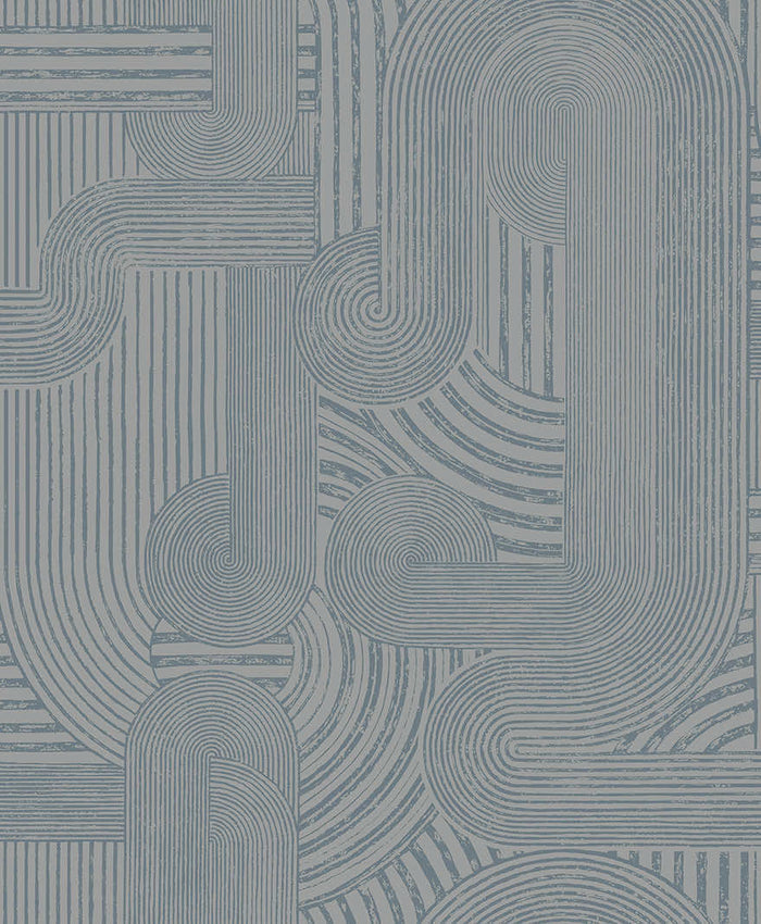 Macramé - Boho Geo Wallpaper - Blue - Discontinuing