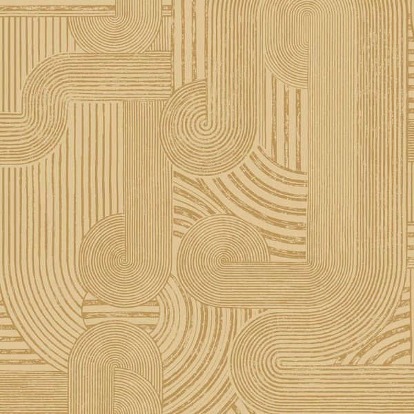 Macramé - Boho Geo Wallpaper - Ochre - Discontinuing