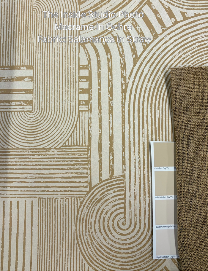 Macramé - Boho Geo Wallpaper - Ochre - Discontinuing
