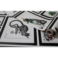 Mad Dogs – Framed Animal Portraits Wallpaper – Multi