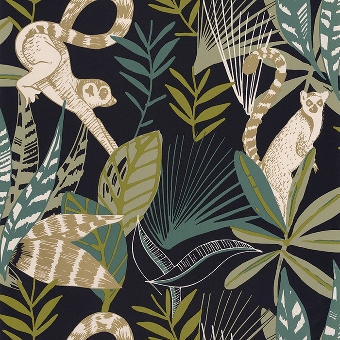 Madagascar Wallpaper - Black/Green
