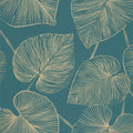 Magistral Wallpaper - Bleu Canard Or - Discontinuing