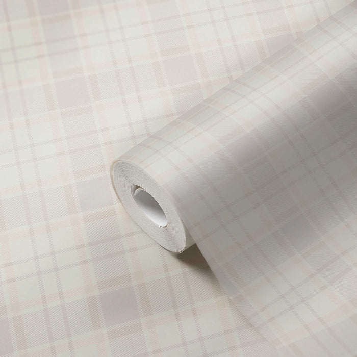 Maison Charme Plaid Wallpaper - Pink