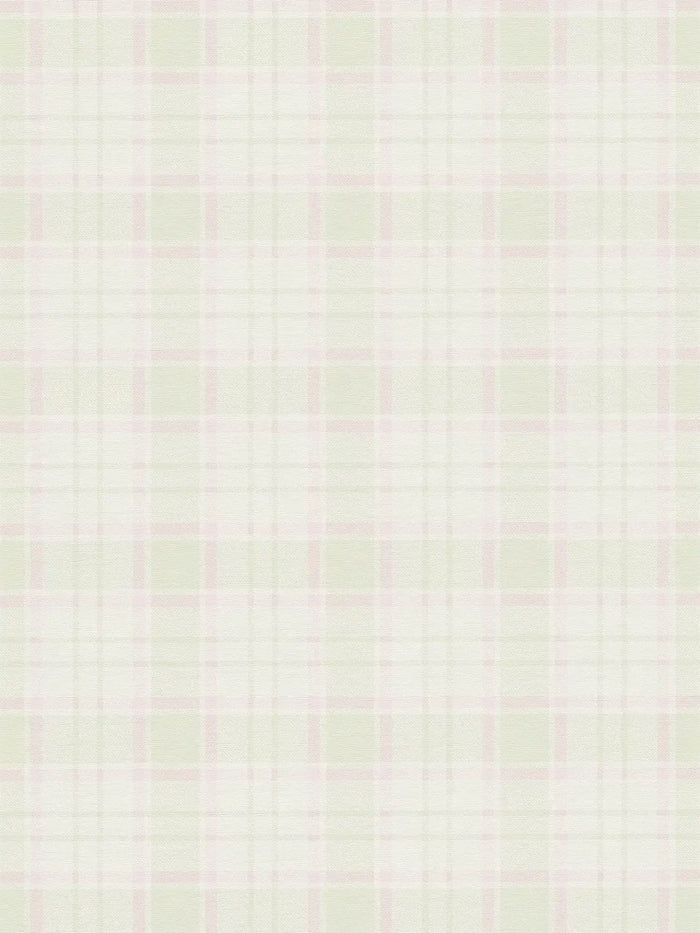 Maison Charme Plaid Wallpaper - Pink/Green