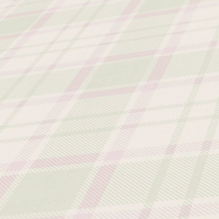 Maison Charme Plaid Wallpaper - Pink/Green