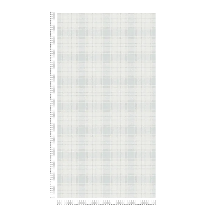 Maison Charme Plaid Wallpaper - White