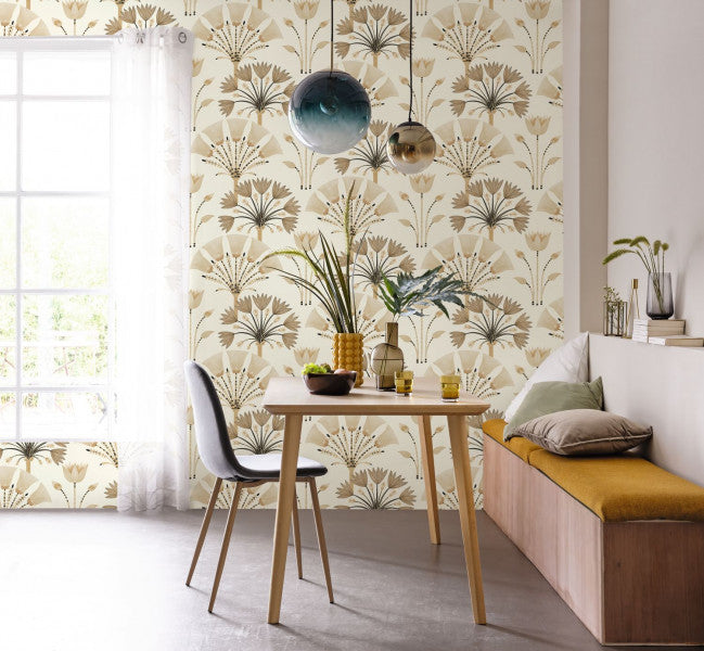 Majestic Wallpaper - Beige dore