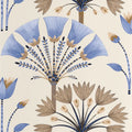 Majestic Wallpaper - Bleu canard dore