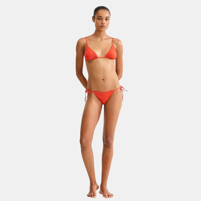 Shop Rescue Spa Malou Rooibos thin bikini briefs in orange with side ties.