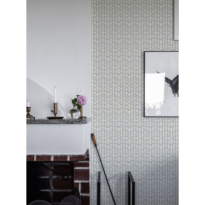 Maragret Geometric Wallpaper - White