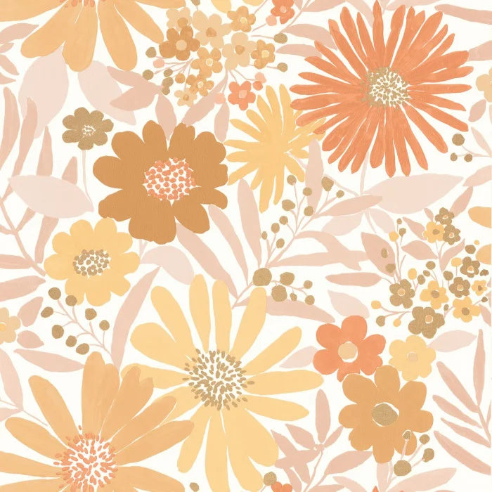 Marguerite Wallpaper - Blanc Roses