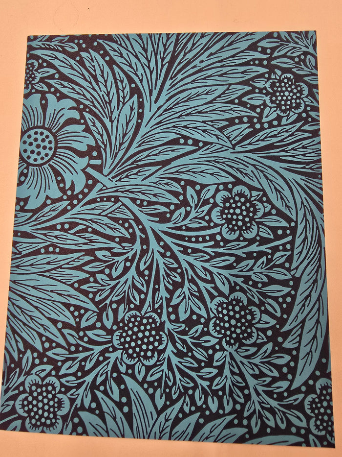 Marigold Wallpaper - Bright + Navy