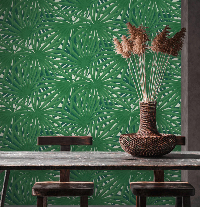 Marrakech Palms Wallpaper - Green - Discontinuing