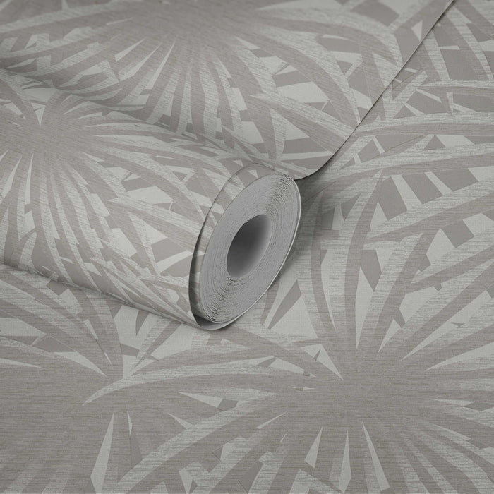 Marrakech Palms Wallpaper - Grey/White