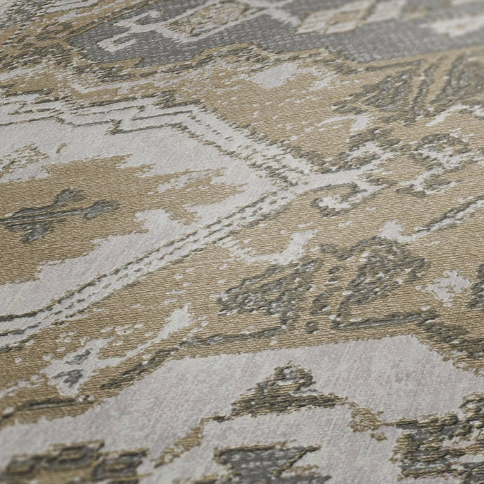 Marrakesh Carpet Wallpaper  - Beige Grey