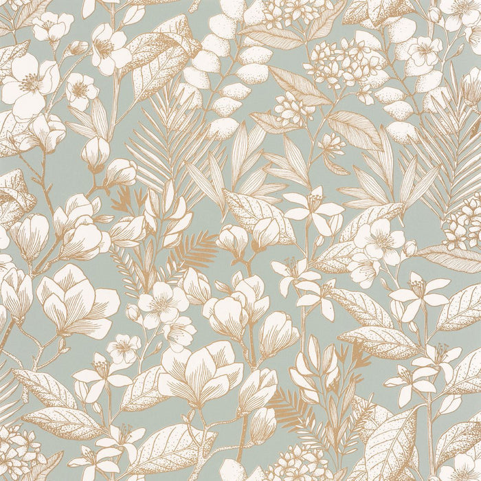 May Flower Power Vinyl Wallpaper - Dove - Last 18 Rolls