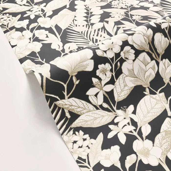 May Flower Wallpaper - Black and Gold - Discontinuing