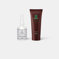 Shop Rescue Spa MBR Men hair and scalp bundle featuring a white scalp reanimation bottle and brown hair care tube.