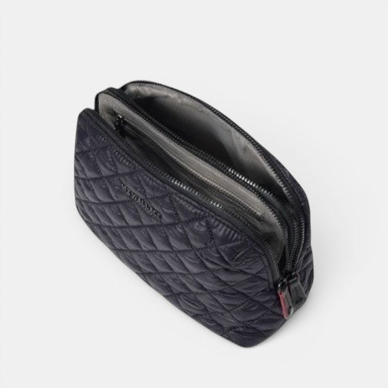 Medium Double Zip Cosmetic - Black