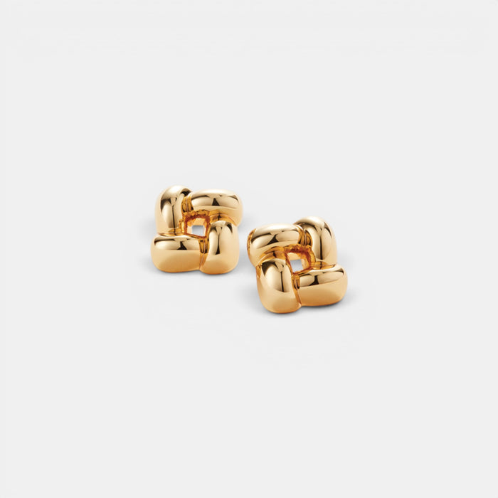 Medium Woven Square Earrings