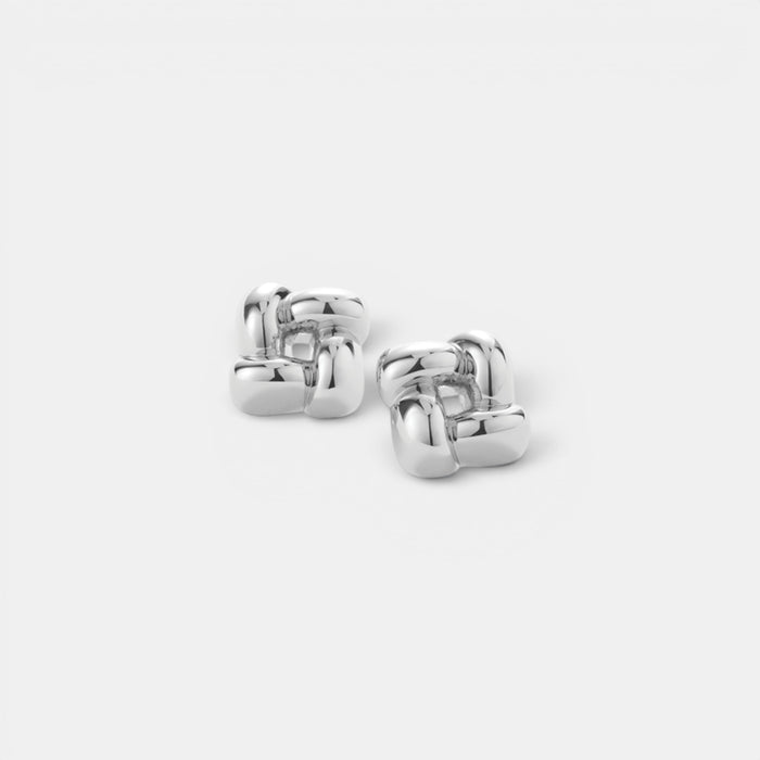 Medium Woven Square Earrings